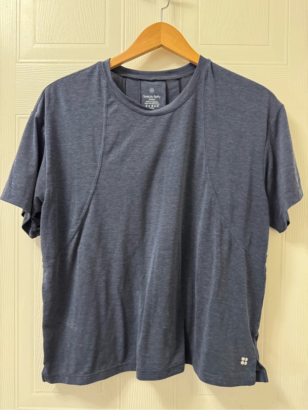Sweaty Betty Men's Heathered Navy Short Sleeve Tee